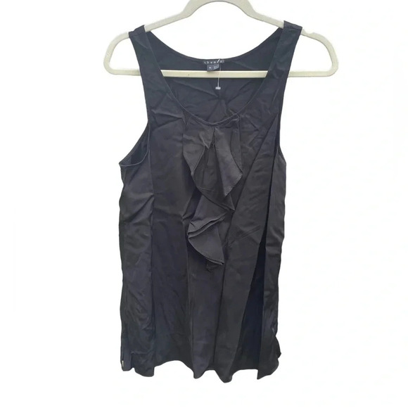 THEORY FAIZA SILK RUFFLE TANK - Picture 1 of 5